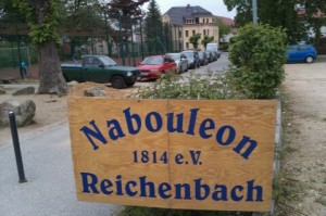 Der älteste Bouleverein Deutschlands?  Nein, die Jahreszahl verweist auf eine Schlacht Napoleons genau an diesem Ort...
